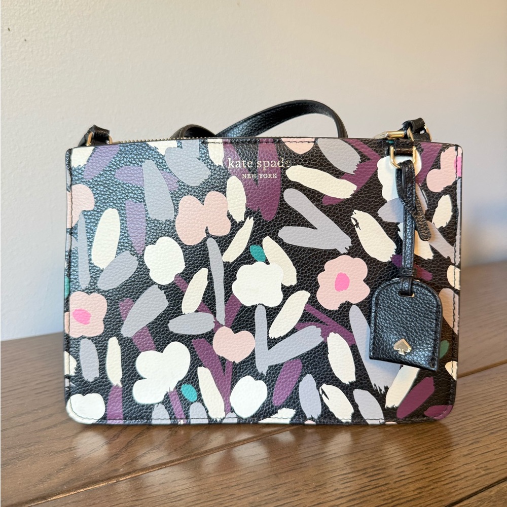 kate spade Black Multicolor Floral Satchel